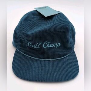 Corduroy “Grill Champ” Ball Cap Adjustable Dad Hat New W/tag